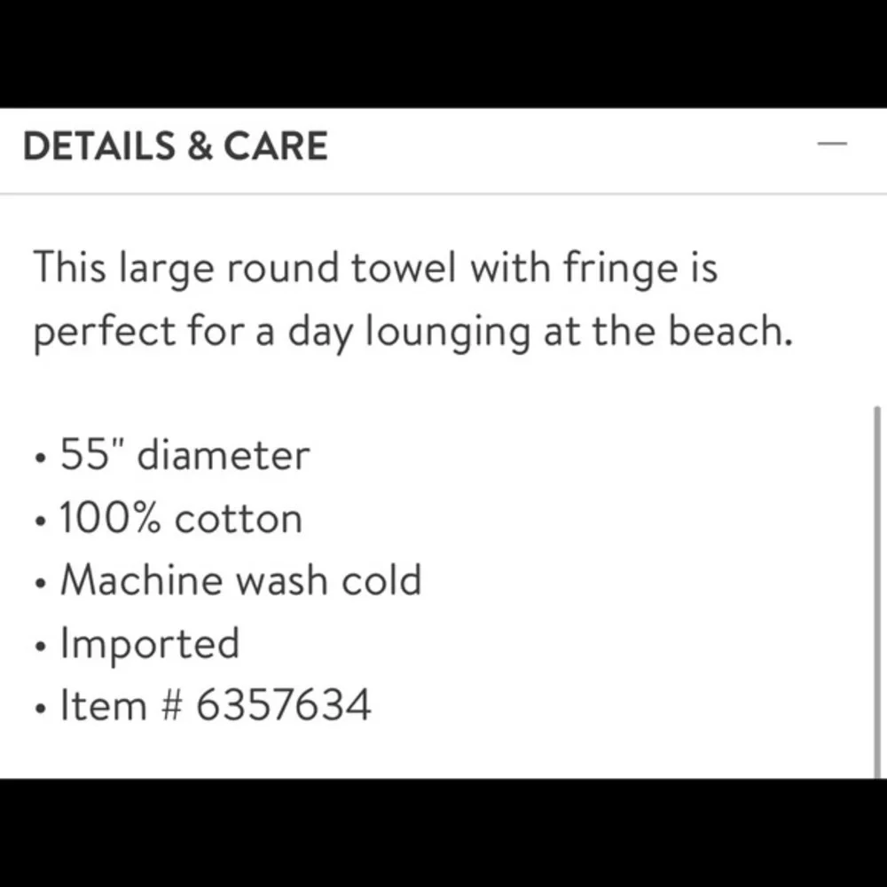 MODA Fringe Seafoam Round Beach Towel Popsicle NWT 55